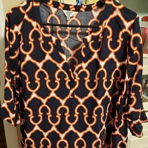 Crown and Ivy 1x Blouse with bell sleeves